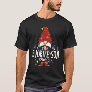 The Favorite Son Gnome Matching Family Christmas  T-Shirt