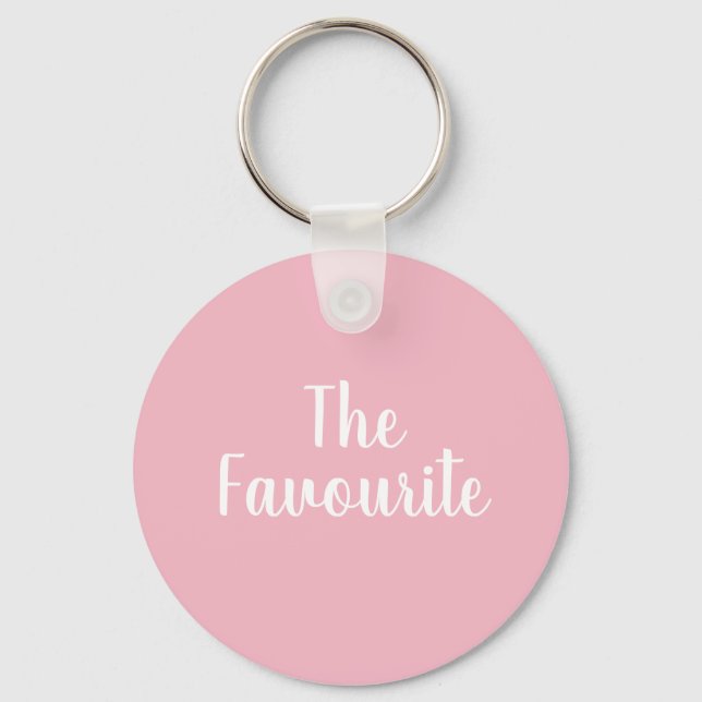 'The favourite' pink keyring (Front)