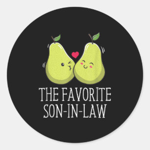The Favourite Son-in-law Groom Funny Husband To Be Classic Round Sticker