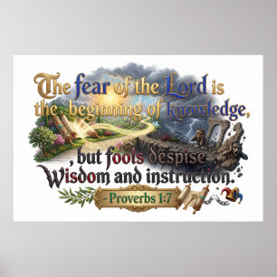 The Fear of The Lord is the Beginning of Knowledge Poster