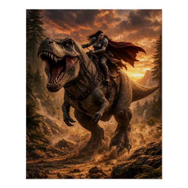 The Fearless Dinosaur Rider Poster (Front)