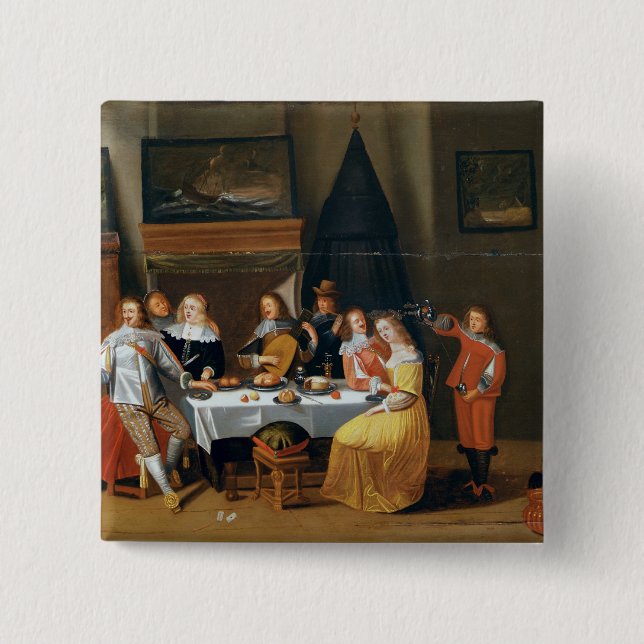 The Feast 2 Inch Square Button (Front)