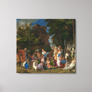 The Feast of the Gods (by Giovanni Bellini) Canvas Print