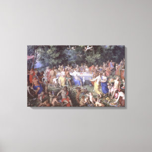 The Feast of the Gods (oil on canvas) Canvas Print