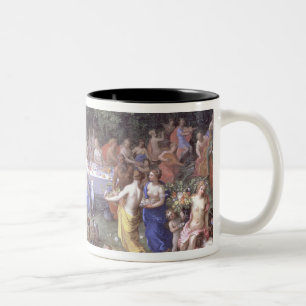 The Feast of the Gods (oil on canvas) Two-Tone Coffee Mug