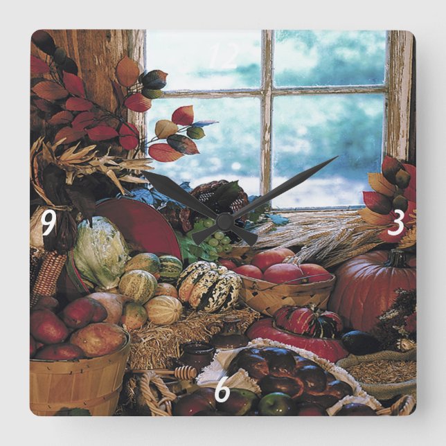 The Feast - Square Wall Clock (Front)
