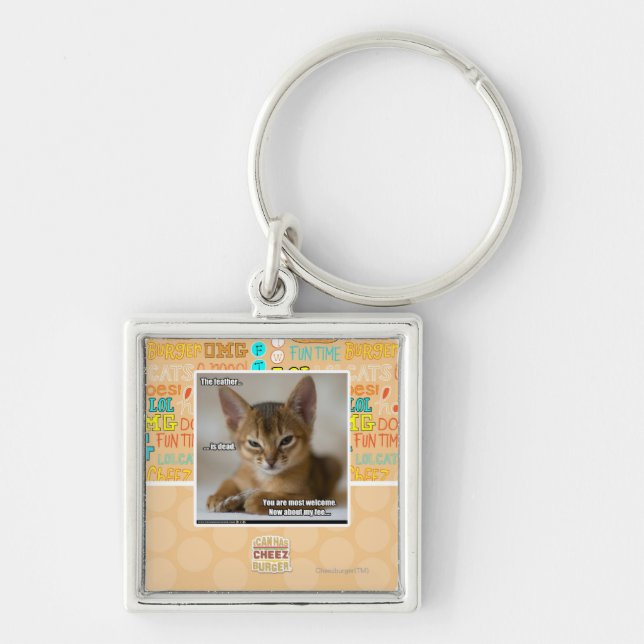 The feather is dead. keychain (Front)