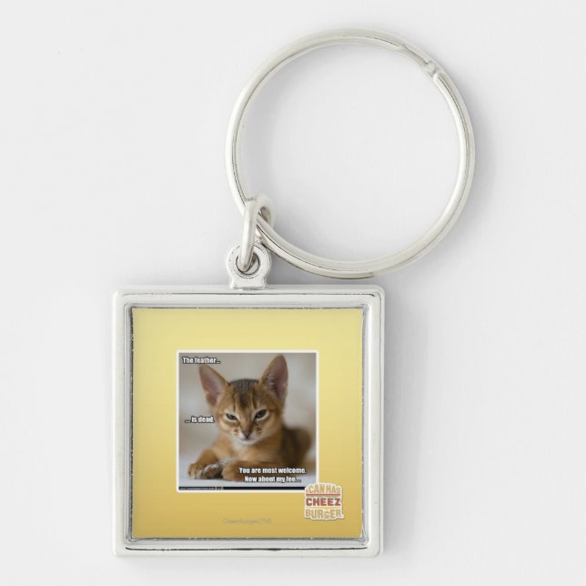 The feather is dead. keychain (Front)