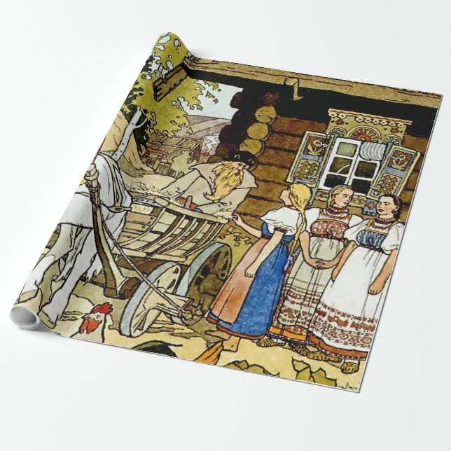 “The Feather of Finist” by Ivan Bilibin Wrapping Paper (Unrolled)