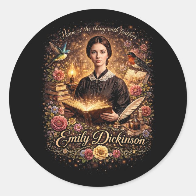 The Feathered Hope Classic Round Sticker (Front)