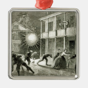 The Federals shelling the City of Charleston Metal Ornament