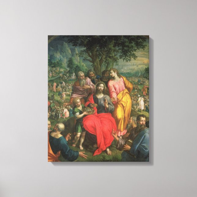 The Feeding of the Five Thousand, c.1590 Canvas Print (Front)