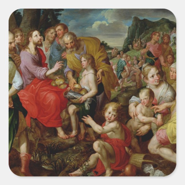 The Feeding of the Five Thousand Square Sticker (Front)