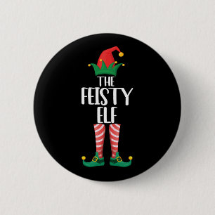 The Feisty Elf Family Matching Group Christmas Gif 2 Inch Round Button