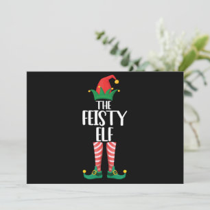 The Feisty Elf Family Matching Group Christmas Gif Invitation