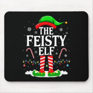 The Feisty Elf Xmas Funny Matching Family Group Ch Mouse Pad