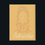 The Fellowship - Small Group, Big Adventure<br><div class="desc">Honor the legendary journey of The Fellowship of the Ring™ with this beautifully illustrated Lord of the Rings™ design. Featuring an elegant Elven-style archway framing The One Ring™ resting upon a stone pedestal, the artwork symbolizes unity, courage, and the power of friendship. The phrase “small group, big adventure” captures the...</div>