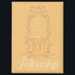 The Fellowship - Small Group, Big Adventure Magnet<br><div class="desc">Honor the legendary journey of The Fellowship of the Ring™ with this beautifully illustrated Lord of the Rings™ design. Featuring an elegant Elven-style archway framing The One Ring™ resting upon a stone pedestal, the artwork symbolizes unity, courage, and the power of friendship. The phrase “small group, big adventure” captures the...</div>