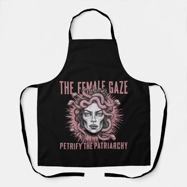The Female Gaze Petrify The Patriarchy Medusa Apron (Front)