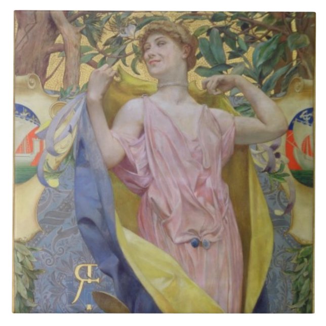 The Feminine Toilet (panel) Tile (Front)