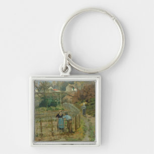 The Fence, 1872 (oil on canvas) Keychain