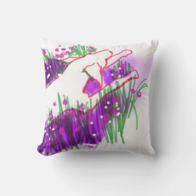 The Fergus Chocolate Lab Pillow (Front)