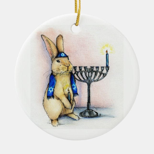 The Festival of Lights Ceramic Ornament (Front)