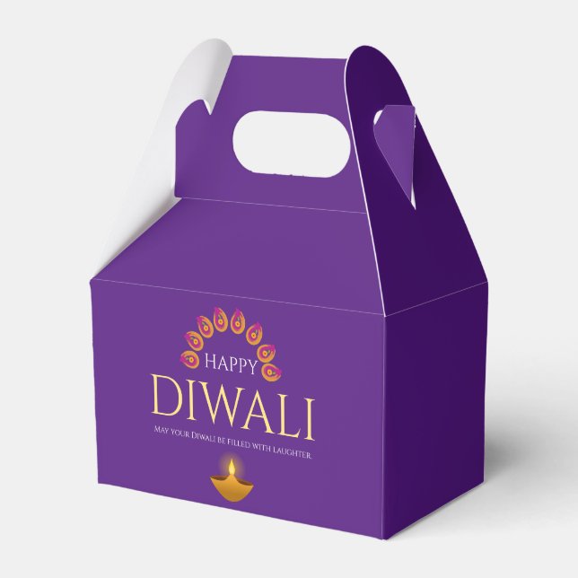The Festival of Lights Diwali Hindu Favor Box (Front Side)