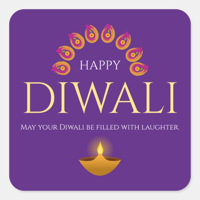 The Festival of Lights Diwali Hindu Square Sticker (Front)