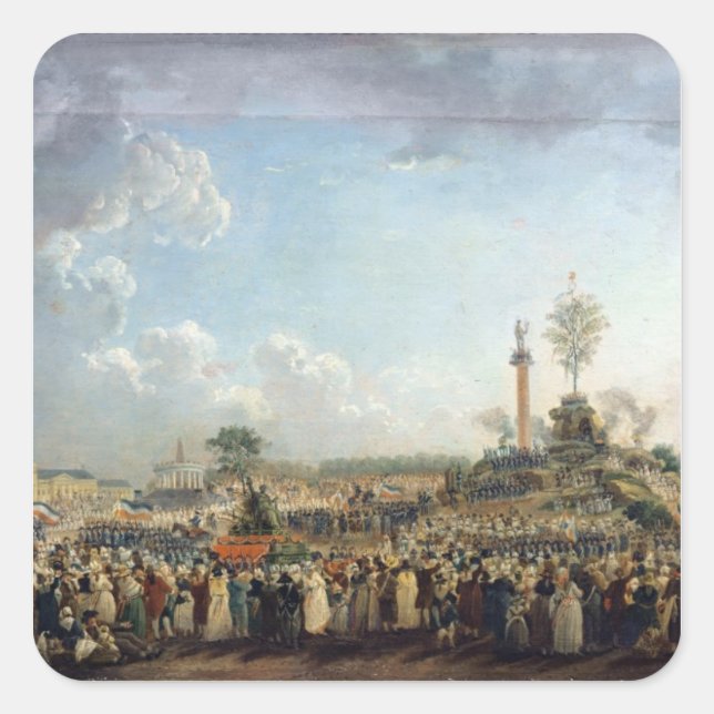 The Festival of the Supreme Being Square Sticker (Front)