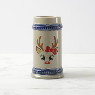The Festive Fraulein Reindeer Stein