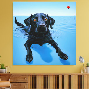 "The Fetcher's Dream" Adorable Friend Canvas Print