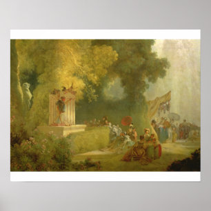 The Fete at Saint-Cloud, detail of the Puppet Show Poster