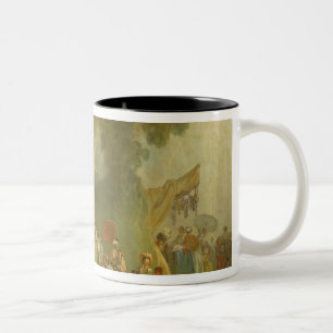 The Fete at Saint-Cloud, detail of the Puppet Show Two-Tone Coffee Mug