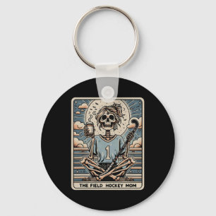 The Field Hockey Mom Tarrot Card  Keychain