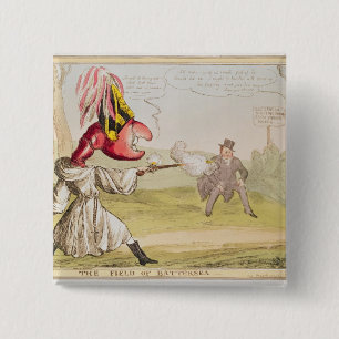 The Field of Battersea, 1829 2 Inch Square Button