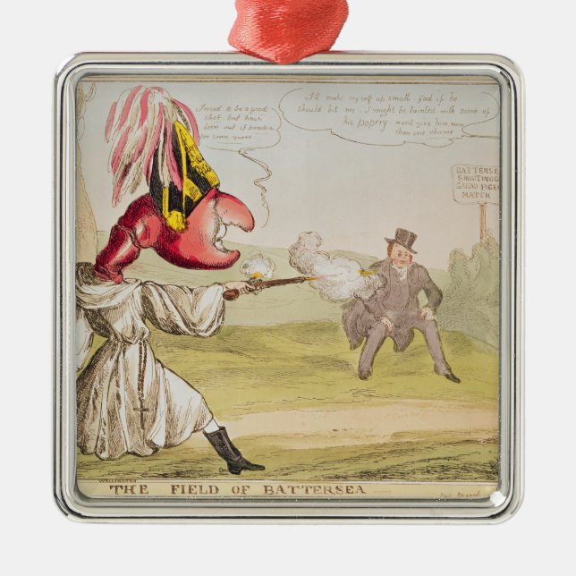 The Field of Battersea, 1829 Metal Ornament (Front)