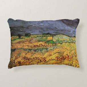 The Fields by Vincent van Gogh Accent Pillow
