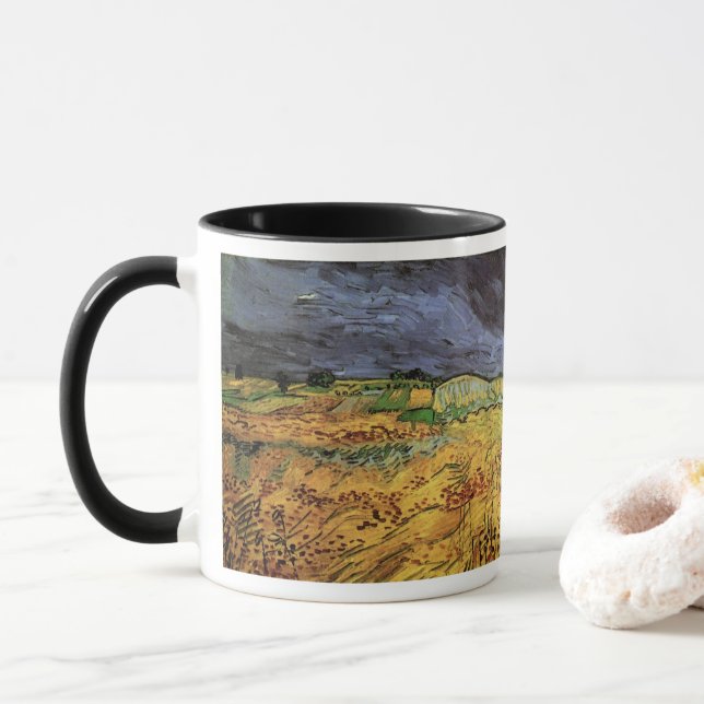 The Fields by Vincent van Gogh Mug (With Donut)