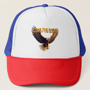 The Fierce Majesty of Bald Eagle Symbolizes Spirit Trucker Hat