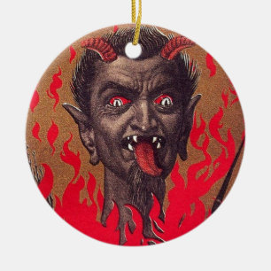 The Fiery Krampus Ceramic Ornament