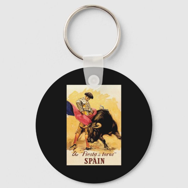 The Fiesta De Toros In Spain Keychain (Front)