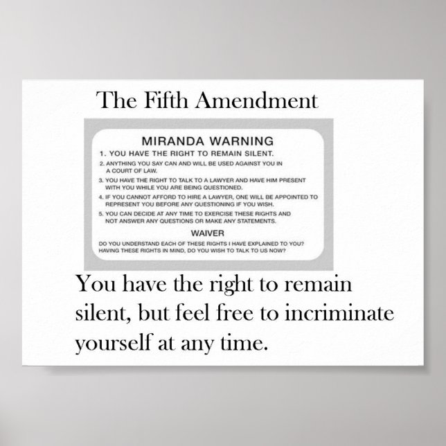 The Fifth Amendment Poster (Front)