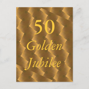 The fiftieth anniversary is gold. postcard