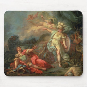 The fight between Mars and Minerva, 1771 (oil on c Mouse Pad