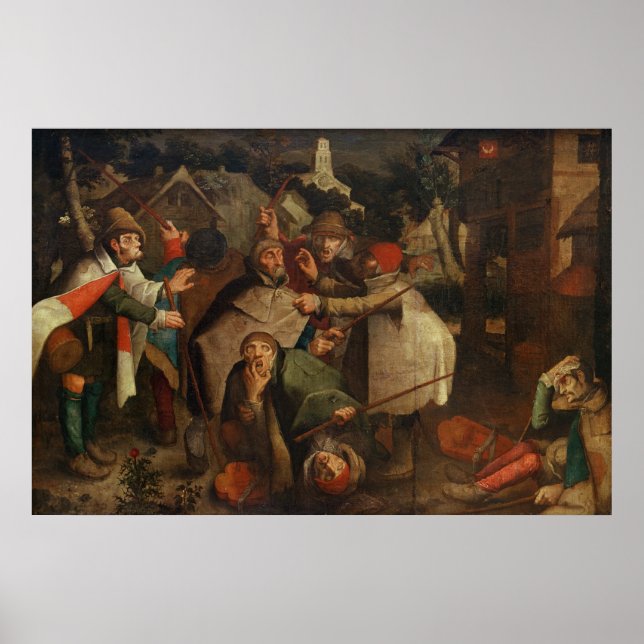 The Fight of the Blind Men, 1643 Poster (Front)