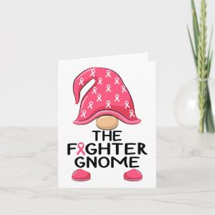 The Fighter Gnome - Breast Cancer Awareness Gnome Card