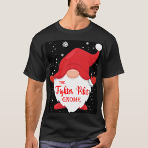 The Fighter Pilot Gnome Matching Family Christmas  T-Shirt