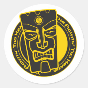 The Fightin' Tiki Heads B&Y Classic Round Sticker