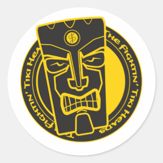 The Fightin' Tiki Heads B&Y Classic Round Sticker